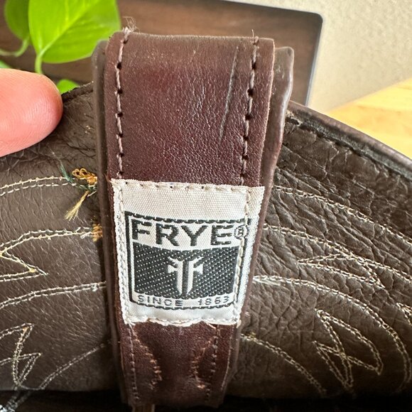 Frye Women's Billy Pull On Cowgirl Boot, Brown, Size 8.5 - Picture 9 of 16